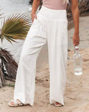 Chic Wide Leg Cotton Trousers