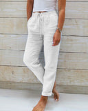 Monika | Stretch Cotton-Polyester Blend Trousers