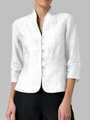 Chic Women's Blouse with Stand-Up Collar