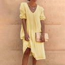 V-Neck Dress for Effortless Style - Anna