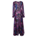 Floral Print Maxi Dress with Statement Sleeves