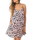 Leopard Print Spaghetti Strap Dress for Women