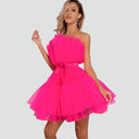 Chic Strapless Tulle Dress with Layered Detail