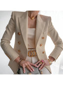 Chic Blazer with Distinctive Button Accents