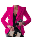 Chic Blazer with Distinctive Button Accents