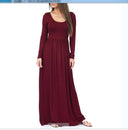 Chic Women's Maxi Dress with Pockets and Flowing Design