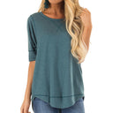 Chic Women's Oversized T-Shirt with Stylish Sleeve Accents