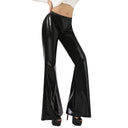 High-Shine Elastic Flared Pants for Women