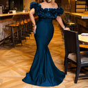 Chic Evening Dress with Ruffled Hem Design