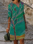 Floral Pattern Women's Dress - Chic Style