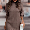 Long Sleeve Striped Mini Dress for Women