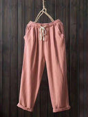 Women’s Pants with Elastic Waist and Side Pockets