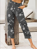 Floral Wide-Cut Women's Pants for Effortless Style