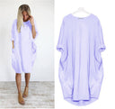 Chic Solid Color Round Neck Dress