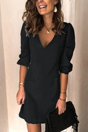 Chic V-Neck Casual Dress for Any Occasion