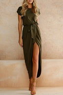 Chic Asymmetrical Round Neck Dress