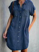 Chic Denim Shift Dress for Everyday Style