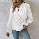 Chic Crossed Design Blouse Sweater | Women's Festive Wear