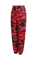 Modern Camouflage Cargo Pants with Elastic Waistband