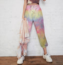 Women's Tie-Dye Jogging Pants with Elastic Waist & Pockets