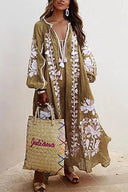 Floral Print Bohemian Maxi Dress