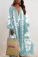Floral Print Bohemian Maxi Dress