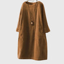 Chic Corduroy Midi Dress for Every Occasion