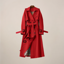Women's Classic Belted Trench Coat – Stylish Double-Breasted Outerwear