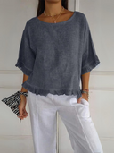 Chic Ruffled Blouse in Quality Fabric