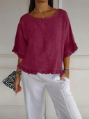 Chic Ruffled Blouse in Quality Fabric