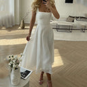 Chic Women's Sleeveless Solid Color Dresses