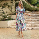 Vintage Lantern Sleeve Dress for Women