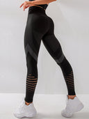 Women's High Waist Open Air Leggings - Stylish Breathability
