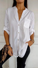 Glittering Sequin Pocket Blouse