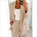 Chic Women's Blazer Set - Flattering Design
