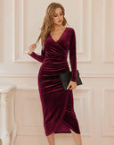 Chic Velvet Midi Dress for Unique Style