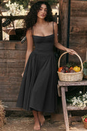 Flattering Waistline Sun Dress for Effortless Style