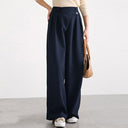 Chic High-Waisted Wide Leg Trousers with Pleats