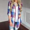 Checked Long Sleeve Women's Blouse for Effortless Style