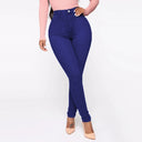 High-Waisted Skinny Jeans with Shaping Seams for Women