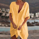 Chic Button-Down Beach Dress for Summer