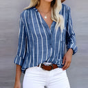 Chic Women's Striped Blouse in Trendy Design