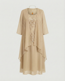 Chic Two-Piece Chiffon Ensemble