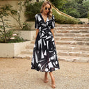Vintage Lantern Sleeve Dress for Women