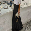 Sequin Maxi Skirt with Elastic Waistband