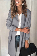 Chic Solid Color Long Sleeve Blazer