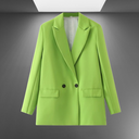 Vintage Inspired Women's Double-Breasted Office Blazer