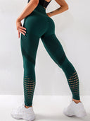 Women's High Waist Open Air Leggings - Stylish Breathability