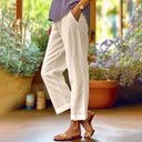 Eco-Friendly Cotton Straight-Leg Trousers
