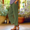 Eco-Friendly Cotton Straight-Leg Trousers
